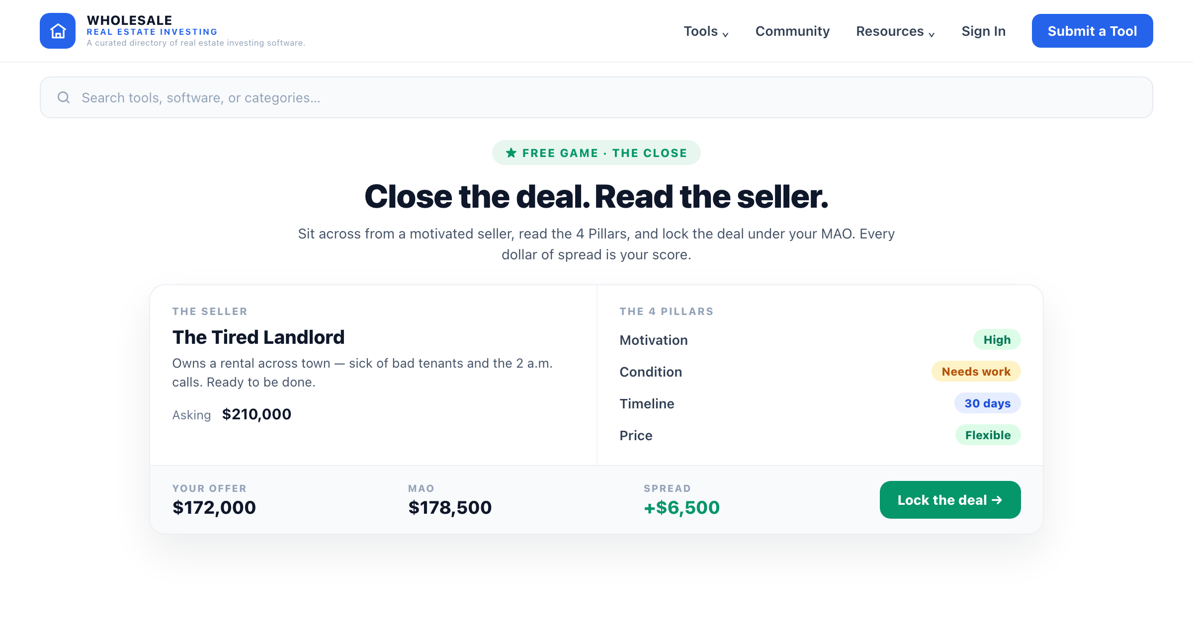 CLOSER — the wholesaler’s negotiation sim